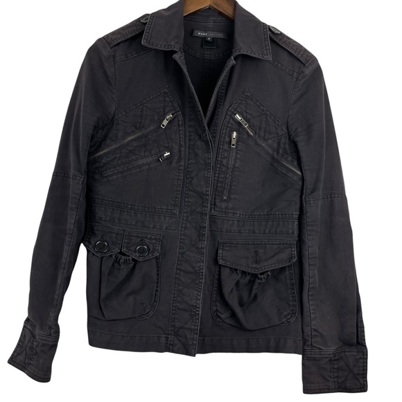 Marc Jacobs Charcoal Gray Utility Field Cargo‎ Jacket Size 4 - Picture 1 of 9